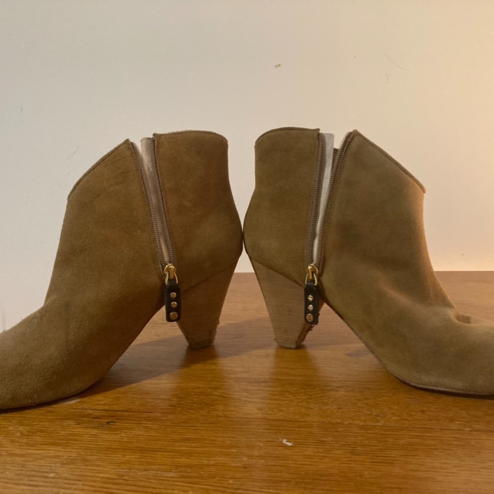 Matt Bernson | Gold Suede Jardin Ankle Booties